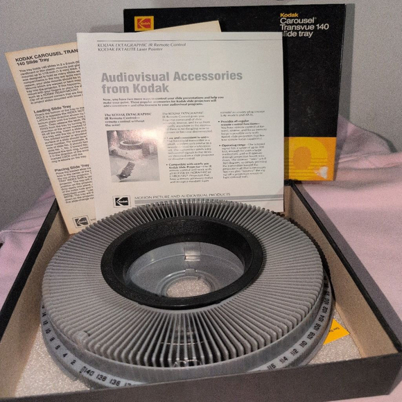 Kodak Carousel Transvue Slide Tray 140 Gray Black